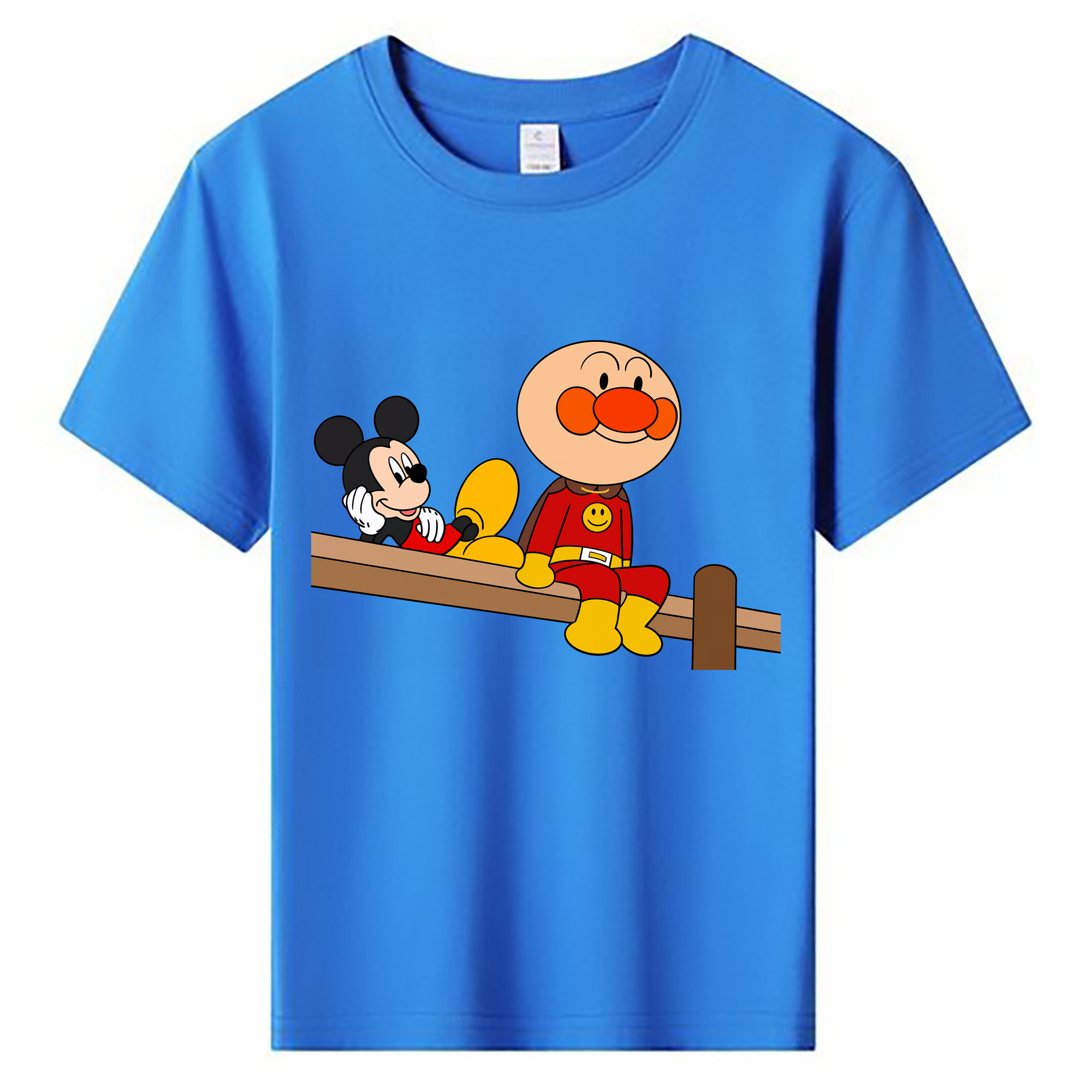 （画像用） アンパンマン Anpanman 綿100％キッズTシャツ（フロントプリント）